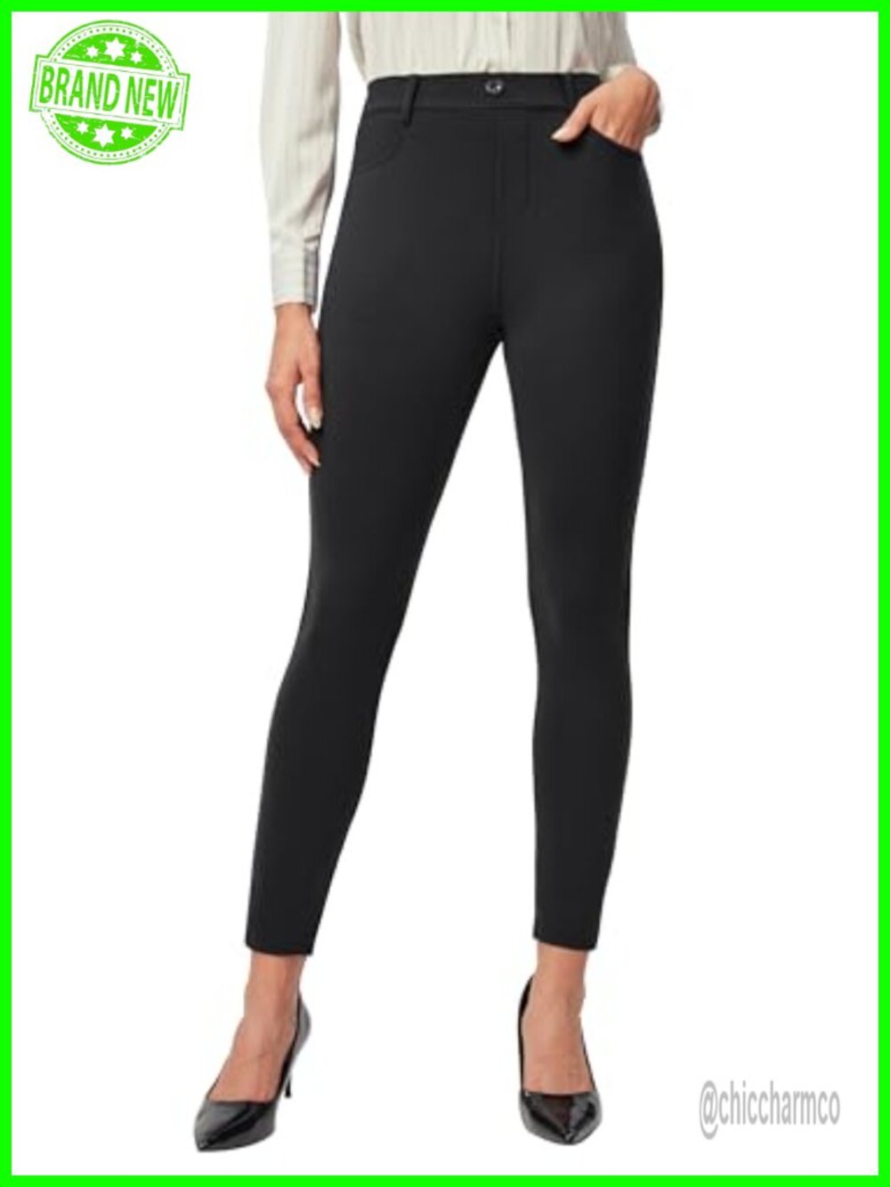 Stretch Work Dress Pants Women Business Casual with 2 Pockets